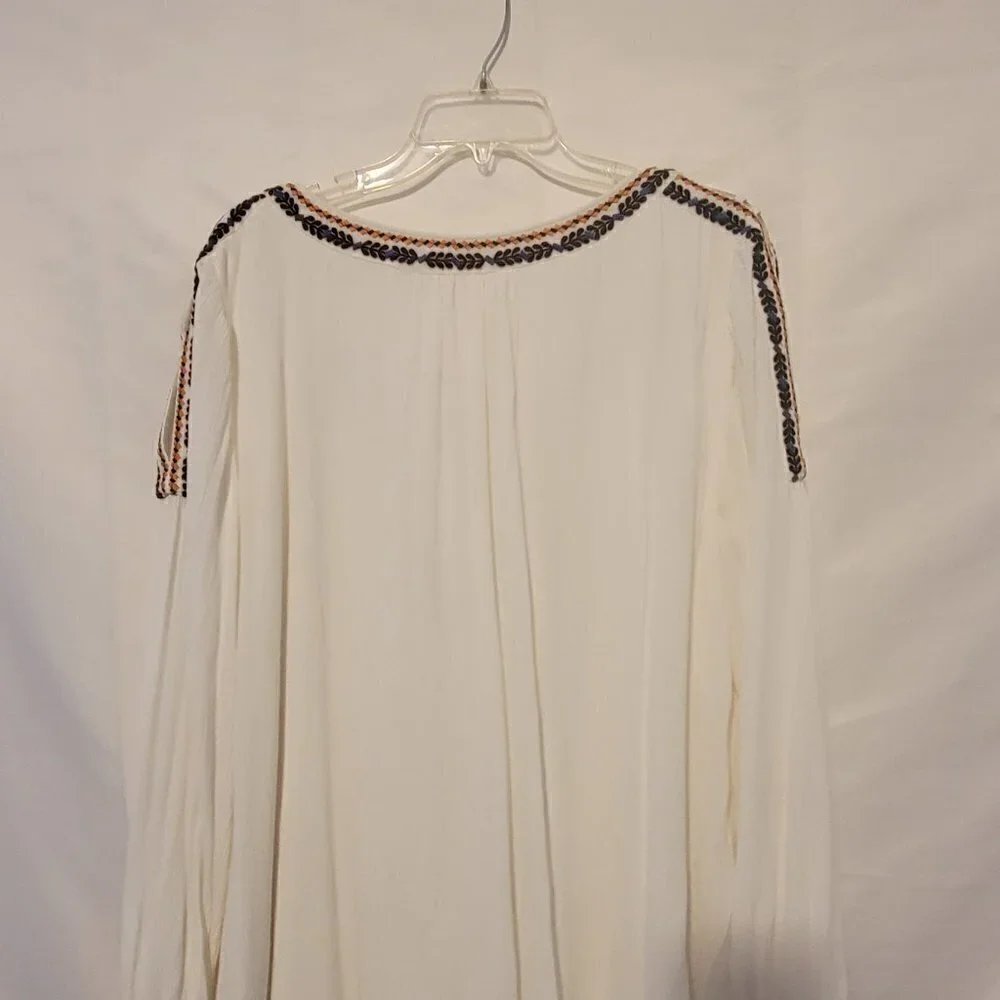 Soft Surroundings white gauze flowy tunic blouse - size XL - Picture 3 of 8